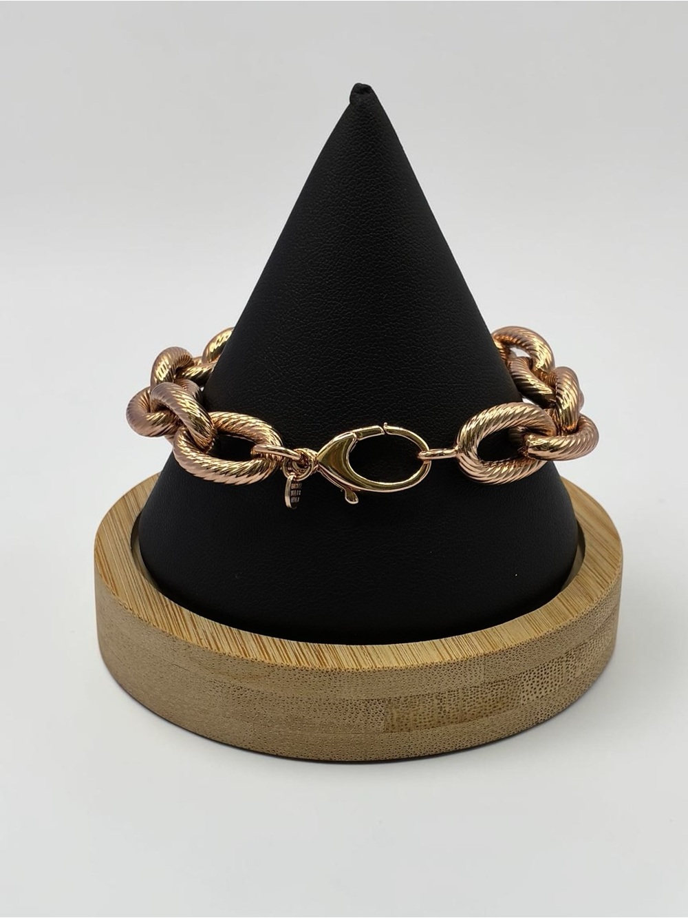Milor Italy Bronze Textured Oval Link Bracelet - Picture 8 of 8